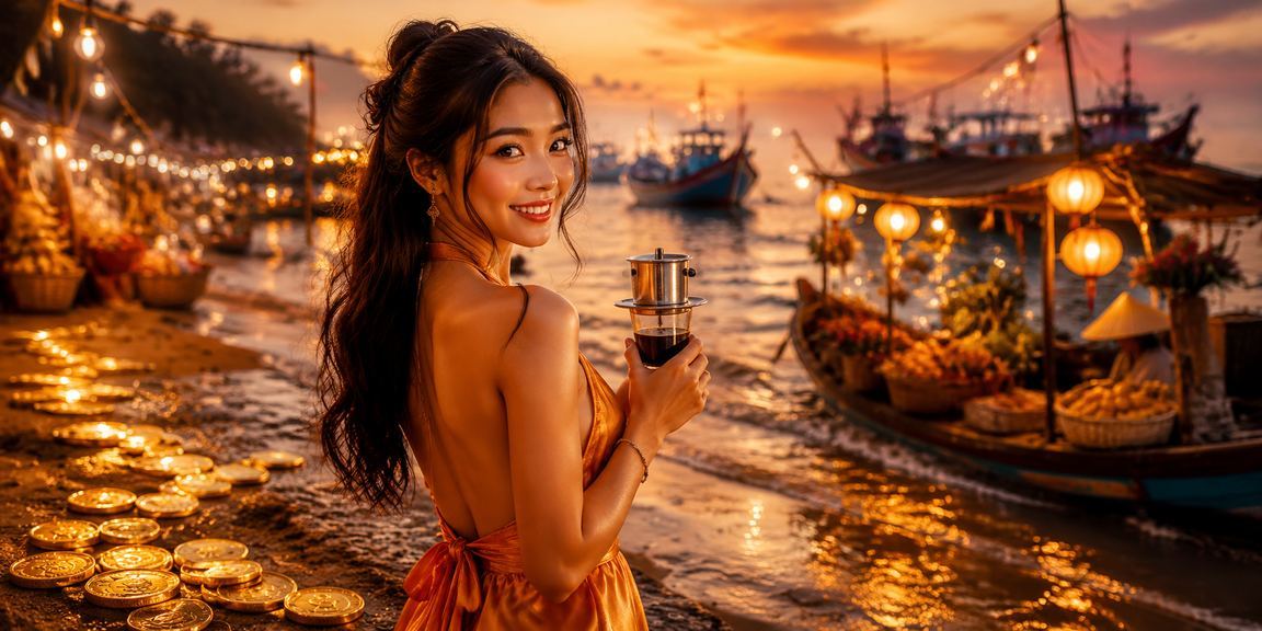 Người chơi tại Mũi Né sử dụng ứng dụng casino 1618 bên bờ biển